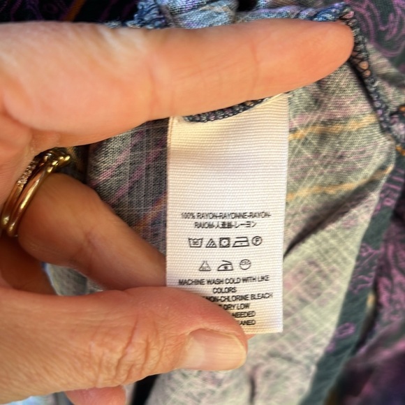 Free People Boho Indy Floral Cutout Choker Tunic Top sz S - Picture 5 of 11